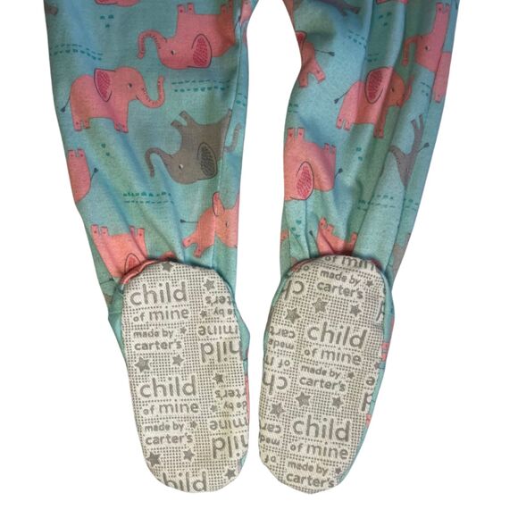 Infant Footed Pajamas 2 Pk Elephants and Flamingos Size 24M - Picture 13 of 13